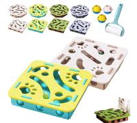 Puzzle Felt Maze Box Cat Toys, Cat Puzzle Felt Maze Box Cats Toys, Interactive Puzzles Scratcher in Felt with Bell, for Indoor, Boredom, Exercise, Play, Enrichment (2PCS-8)