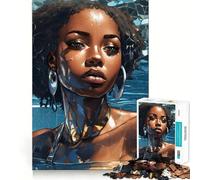Puzzle Femme à la Peau de Verre brisée pour Adolescents,1000 pièces,découpe Laser pour Un Assemblage Parfait,Exercice Mental Calme à la Maison (50x75cm)