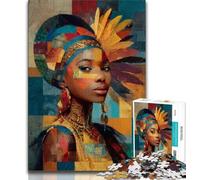Puzzle Femme Africaine 1000 pièces pour Adultes et Adolescents, Difficile à réaliser, mais Amusant et Humoristique, décoration d'intérieur et Cadeaux Uniques (75x50cm)
