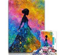 Puzzle Femme Africaine pour Adultes 1000 Pièces, Jeu de Rigueur et de Jeu Familial Idéal comme Cadeau pour Toute la Famille 38x26cm