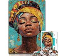 Puzzle Femme Africaine pour Adultes 1000 Pièces, Jouet Éducatif et Apprentissage, Idéal comme Cadeau pour Toute la Famille (75x50cm)