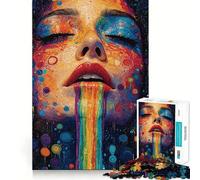 Puzzle Femme Arc-en-Ciel pour Adultes, 1000 pièces, pour stimuler la mémoire et s'amuser Ensemble, Assembler, Collectionner (38x52cm)