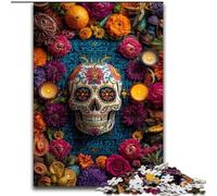 Puzzle Femme Crâne de Sucre pour Adultes 1000 Pièces, Puzzle Difficile à Compléter, mais Amusant et Humoristique, Cadeau d'anniversaire, Cadeaux, Décoration Murale 26x38cm