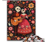 Puzzle Femme Crâne de Sucre pour Adultes 2000 Pièces, Convient aux 14 Ans et Plus Décoration Murale Cadeau d'anniversaire de Noël (70x100cm)
