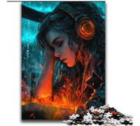 Puzzle Femme écoutant de la Musique 2000 pièces pour Adultes et Adolescents, Jeu Stimulant, idéal comme Cadeau pour Toute la Famille (70x100cm)
