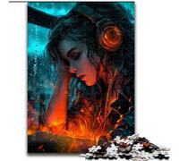 Puzzle Femme écoutant de la Musique pour Adolescents 1000 pièces, Jeux de détente pour renforcer l'amour Entre Couples 14 Ans et Plus (26x38cm)