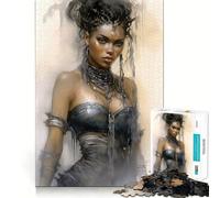 Puzzle Femme Mélanine 1000 Pièces Jeu de Réflexion Pièces Précises à Assembler sans Couture Activité Amusante en Famille (50x75cm)