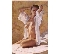 Puzzle Femme Nue pour Adultes 1000 Pièces Grand Bois Enfants Art Défi Intellectuel Jeu Éducatif Décoration de la Maison Paysage 50x70CM