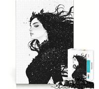 Puzzle Femme Nuit Étoilée pour Adultes 1000 Pièces Jouet Intelligent et Apaisant Découpe Précise Pièce de Collection 50x75cm