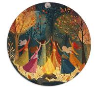 Puzzle Femmes Dansant Autour d'un Feu de Camp pour Adultes,1000pcs (67.5x67.5cm),Jeu ÉduChatif,décoration De La Maison,