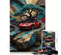 Puzzle Ferrari Rouge Nature 1000 pièces pour Adolescents Renforce la mémoire Calme et détente Bords Lisses Cadeau Exceptionnel (38x52cm)