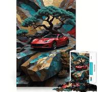 Puzzle Ferrari Rouge Nature pour Adultes, 1000 pièces, Casse-tête et détente, Image Assembler, Joli Cadeau (38x26cm)
