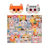 Petit Collage Decoder Puzzle Animal Festival Doré Enfants