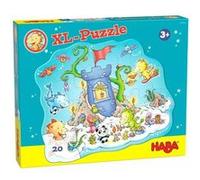 Puzzle Fête chez les Dragons, motifs Dragons et paillettes 20 pièces- marque HABA G