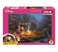 Schmidt-Spiele Puzzle 56558 Thomas Kinkade Disney Mickey et Minnie Sweetheart Campfire 200 pièces