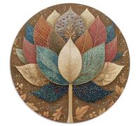 Puzzle Feuilles de diverses Couleurs transformées en Fleurs de Lotus pour Adultes,1000pcs (67.5x67.5cm),Jeu ÉduChatif,décoration De La Maison,