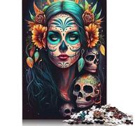 Puzzle Fiesta De Los Muertos 1000 pièces pour Adultes et Adolescents à partir de 12 Ans, Cadeaux de Noël 1000 pièces (75 x 50 cm)