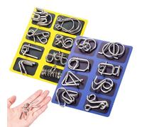 Puzzle Fil Métal - Puzzle Résolution | 16 Pièces uzzle Fil Métal | Set etal Pour Bureau École Voyage Garçons Adultes Fête