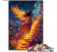 Puzzle Fille de Feu avec Ailes 1000 Pièces pour Adolescents, Jeux Éducatifs, Décoration de Maison, Cadeau d'anniversaire, Cadeaux, Art Mural (50x75cm)