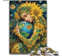 Puzzle Fille Tournesol 2000 pièces pour Adolescents, adapté aux Personnes de 14 Ans et Plus Idées Cadeaux de décoration intérieure (70x100cm)