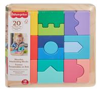 Puzzle Fisher-Price en bois pour tout-petits, blocs embo tables, 20 pi ces en bois, pour enfants de 18 mois et plus