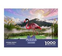 Puzzle Flamant 1000 Pièces pour Adultes Et Enfants, Plaisir Partagé en Famille, Jeu Éducatif, Puzzles Humide, DéCoration, Cadeau Adulte 52x38cm/1000pcs