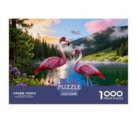 Puzzle Flamant 1000 Pièces pour Adultes Et Enfants, Plaisir Partagé en Famille, Jeu Éducatif, Puzzles Lac Montagne, DéCoration, Cadeau Anniversaire 52x38cm/1000pcs