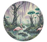 Puzzle Flamant Rose 1000 Pièces en Voitureton pour Adultes Enfants Jeu D’activité Intérieure Puzzle Flamant Rose Marais Cadeau Enfant Home Decor 1000pcs (67.5x67.5cm)
