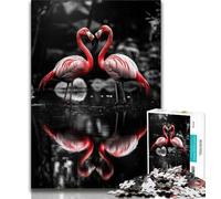 Puzzle Flamant Rose 1000 pièces pour Adultes et Adolescents, stimule Le Cerveau, Jouets addictifs pour cultiver la Patience, Superbe Cadeau (50x75cm)