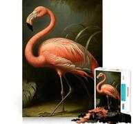 Puzzle Flamant Rose 1000 pièces pour Adultes, Jeu cognitif, Assemblage d'images Amusant à réaliser Ensemble, pièce de Collection Artistique (50x75cm)