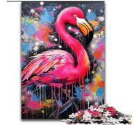 Puzzle Flamant Rose 1000 pièces pour Adultes, Jeu d'activités familiales, décoration Murale (Taille 50x75cm)
