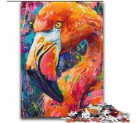 Puzzle Flamant Rose Peinture à l'huile pour Adolescents 2000 pièces, Assemblage de Motifs Amusant à la Maison, Cadeau d'anniversaire, Cadeaux de Voyage 70x100cm