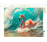Puzzle · Flamants Roses | Au gré des vagues · 1000 pièces · Format assemblé 64 × 48 cm · CALVENDO Puzzle