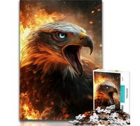 Puzzle Flame Eagle 1000 pièces pour Adultes et Adolescents, Anti-Stress, défi Difficile, renforce l'amour Entre Couples 38x26cm