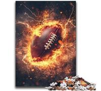 Puzzle Flame Rugby 1000 pièces pour Adolescents et Adultes, Jeux éducatifs et Anti-Stress, avec Père Noël (38x52cm)