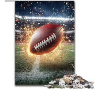 Puzzle Flame Rugby pour Adolescents 1000 pièces, Jeu Stimulant et Jeu Familial avec Affiche et fiche de Questions-réponses Assorties 26x38cm
