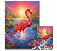 Puzzle Flamingo 1000 pièces pour Adultes, Puzzle en Carton, Divertissement Relaxant, Cadeau de Noël idéal et décoration d'intérieur 26x38cm / 10,23x14,96 Pouces