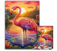 Puzzle Flamingo coloré de 1 000 pièces, Puzzle Impossible pour Adultes, Casse-tête Stimulant pour Adolescents, Jeu interactif Amusant en Famille 50x75cm / 19,68x29,52 Pouces