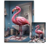 Puzzle Flamingo lisant Un Journal, 1000 pièces, pour Adultes, Jouet éducatif pour Adolescents, décoration de Bureau à Domicile, 26x38cm/10,23x14,96 Pouces