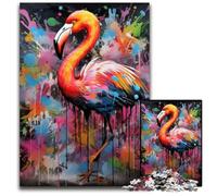 Puzzle Flamingo pour Adultes, 1000 pièces en Carton, Jeu de réflexion pour Adolescents, pour Les fêtes, 26x38cm / 10,23x14,96 Pouces