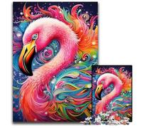 Puzzle Flamingo pour Adultes, 1000 pièces en Carton, Jeu de réflexion pour Adolescents, pour Les fêtes, 26x38cm / 10,23x14,96 Pouces