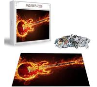 Puzzle Flamme 1500 Pièces Adultes, Puzzle 1500 Pièces pour Adultes et Enfants à Partir de 14 Ans, Guitare Puzzles Bois de Qualité Supérieure avec Une Boîte d'emballage Exquise, Cadeau Homme B-1372
