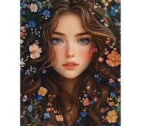 Puzzle Fleur Blush Girl de 60 Pièces pour Adultes, Puzzles 60 pièces Adultes, Jigsaw Puzzle d'art pour Défi, Puzzles Coloré à Faire soi-même pour la Décoration de la Maison
