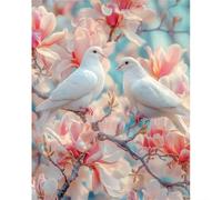 Puzzle Fleur de Colombe Blanche de 200 Pièces pour Adultes, Puzzles 200 pièces Adultes, Jigsaw Puzzle d'art pour Défi, Puzzles Coloré à Faire soi-même pour la Décoration de la Maison