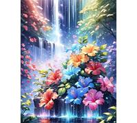 Puzzle Fleur de la Cascade pour Adultes 1000 Pièces, 75x50cm Puzzle 1000 Pieces Adulte Jeu éducatif Défi Jouets, DIY Puzzles Classiques pour la Décoration Murale Maison