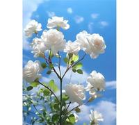 Puzzle Fleur de Nuage Blanc de 30 Pièces pour Adultes, Puzzles 30 pièces Adultes, Jigsaw Puzzle d'art pour Défi, Puzzles Coloré à Faire soi-même pour la Décoration de la Maison