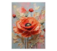 Puzzle Fleur de Pavot texturée de 1000 pièces pour Adultes | 38x26cm Illustration éclatante de pavot, idéale pour se détendre seul ou partager un moment convivial