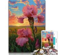 Puzzle Fleur Pourpre Magique 1000 Pièces pour Adultes et Adolescents, Jouet Éducatif Intellectuel Décompressant, Cadeaux Secret du Père Noël (38x26cm)