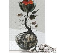 Puzzle Fleurs Bonsaï 500 pièces pour Adultes et Adolescents, en Bois, pour Explorer la créativité et la résolution de problèmes, 500 pièces (52 x 38 cm)