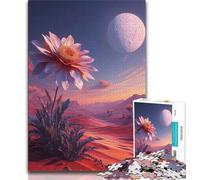 Puzzle Fleurs de l'espace 1000 pièces pour Adultes, Difficile à compléter mais Amusant et Humoristique avec Affiche et fiche de Questions-réponses Assorties (50x75cm)
